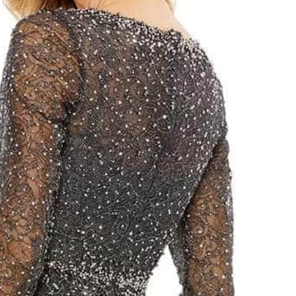 Mac Duggal 20372 Mother of the Bride Graphite Size 16 - Picture 6 of 8